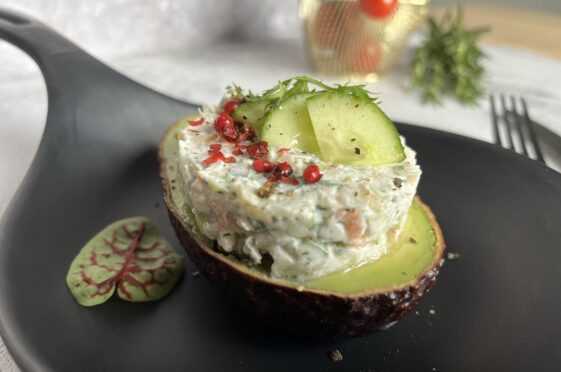 Tartare with tiger prawns